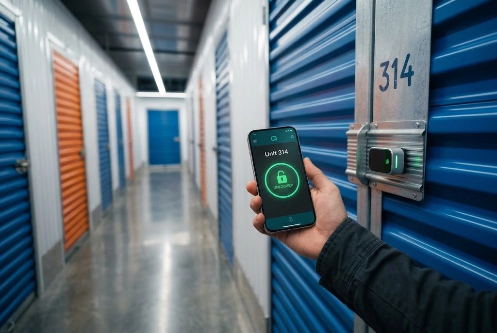 Box de stockage avec accès smartphone